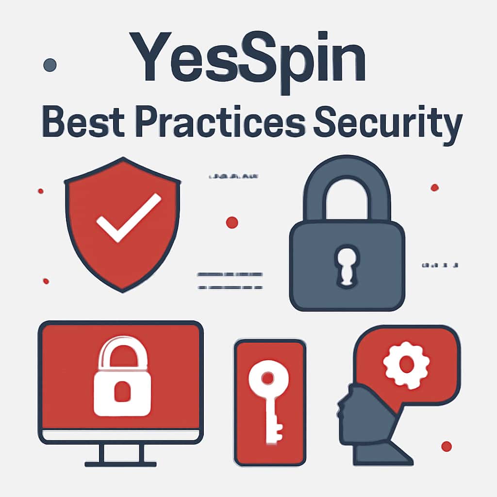 An illustration outlining key security practices for YesSpin users.