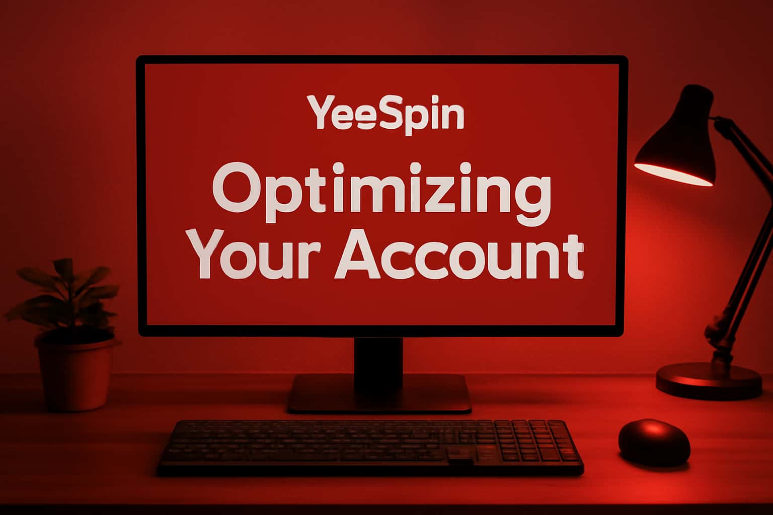 An informational depiction of optimizing a YesSpin account with a futuristic design.