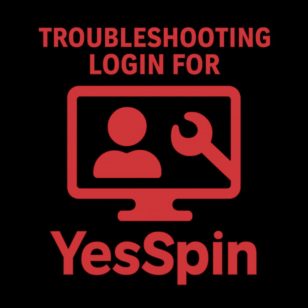 A badge representing troubleshooting login for YesSpin.