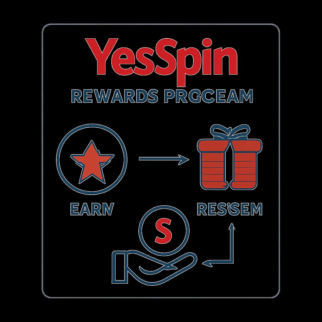 An educational diagram depicting the structure and benefits of the YesSpin Rewards Program.